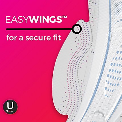 U by Kotex CleanWear Ultra Thin Regular Pads With Wings - 16 Count - Image 4