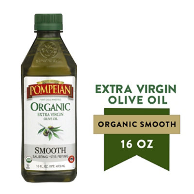 Pompeian Organic Smooth Extra Virgin Olive Oil - 16 Fl. Oz. - Image 1