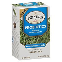 Twining Tea Probiotic Pprmnt & Fennel - 18 CT - Image 1