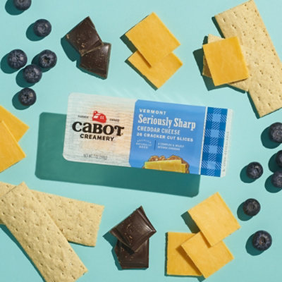 Cabot Creamery Seriously Sharp Yellow Cheddar Cheese Cracker Cuts - 7 Oz - Image 2