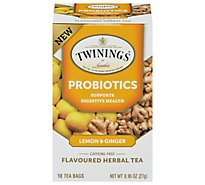 Twining Tea Probiotic Lemon Ginger - 18 CT