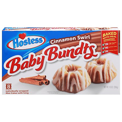 Hostess Baby Bundts Cinnamon Swirl Cakes 8 Count - 10 Oz - Image 3