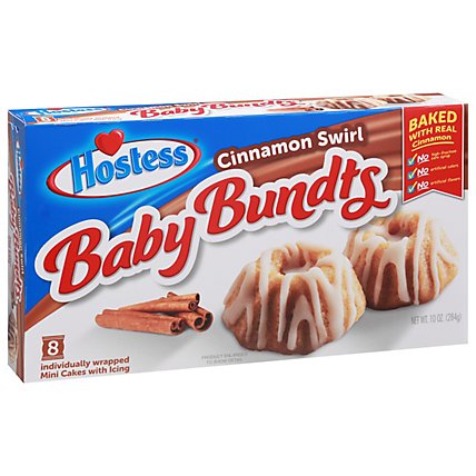 Hostess Baby Bundts Cinnamon Swirl Cakes 8 Count - 10 Oz - Image 1