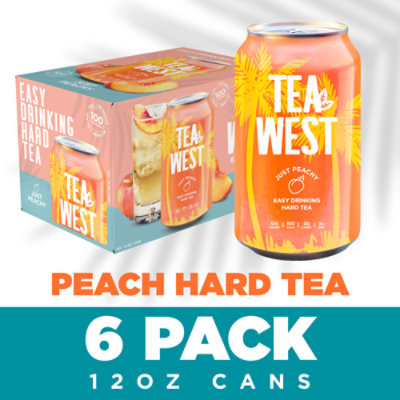 Tea West Just Peachy Hard Tea In Can - 6-12 Oz - safeway