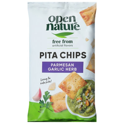 Open Nature Pita Chips Parmesan Garic Herb - 7.3 OZ