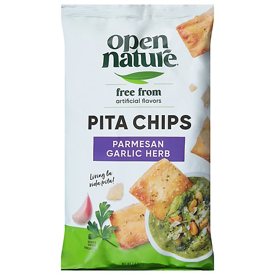Open Nature Pita Chips Parmesan Garic Herb - 7.3 OZ