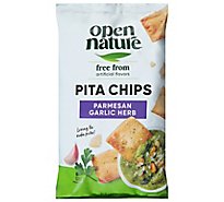 Open Nature Pita Chips Parmesan Garic Herb - 7.3 OZ