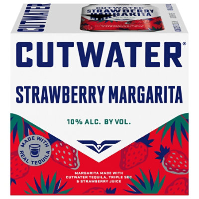 Cutwater Strawberry Margarita Tequila - 4-12 Fl. Oz. - Image 2