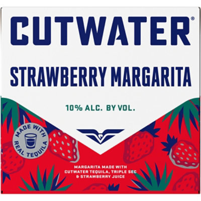 Cutwater Strawberry Margarita Tequila - 4-12 Fl. Oz. - Image 4