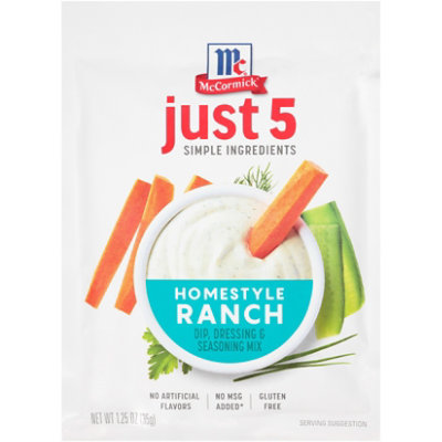 McCormick Homestyle Ranch Dip - Dressing & Seasoning Mix - 1.25 Oz
