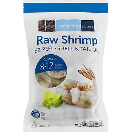 Waterfront Bistro Shrimp Raw 8-12 Ct Shell/t-on Fz - 2 LB - Image 2