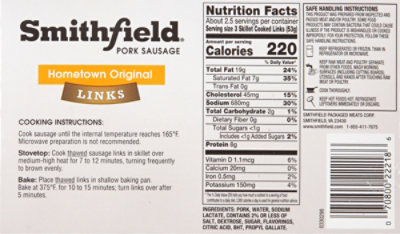 Smithfield Hometown Original Breakfast Sausage Links 8 Count - 8 Oz - Image 6