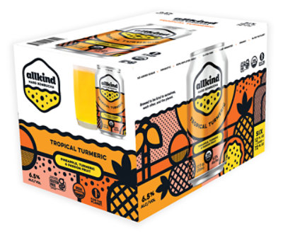 Allkind Hard Kombucha Tropical Turmeric In Cans - 6-12 Fl. Oz. - Image 1