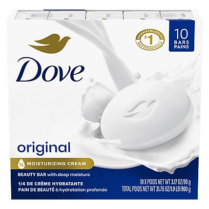 Dove Bar Soap White - 10-3.17OZ - Image 3