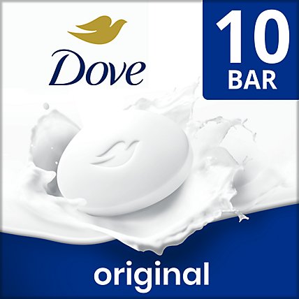 Dove Bar Soap White - 10-3.17OZ - Image 1
