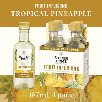 Sutter Home Fruit Infusions Pineapple Wine - 4-187 Ml - Image 2