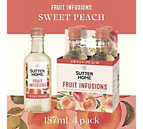 Sutter Home Fruit Infusions Sweet Peach White Wine Bottles Pack - 4-187 Ml