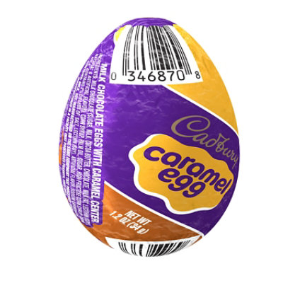 Cadbury Caramel Egg Milk Chocolate Caramel Easter Candy Egg - 1.2 Oz - Image 1