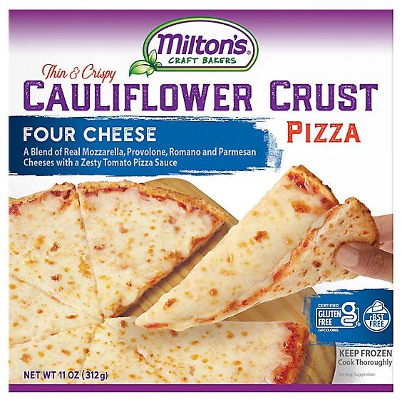 Milton's Craft Bakers Four Cheese Cauliflower Crust Pizza - 11 Oz