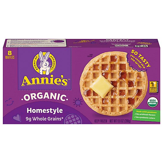 Annie's Organic Homestyle Waffles 8 Count - 9.8 OZ