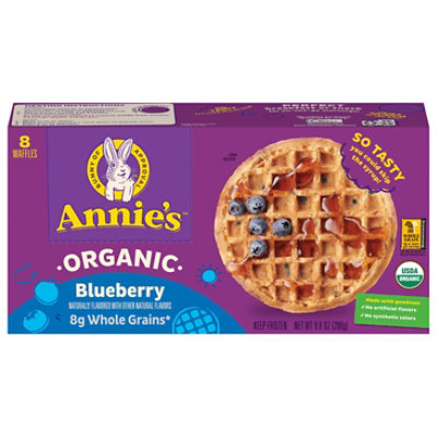 Annie's Organic Blueberry Waffles 8 Count - 9.8 OZ - Image 1