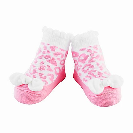 Mud Pie Pink Leopard Socks - EA - Image 1