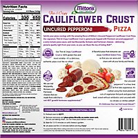 Milton's Craft Bakers Uncured Pepperoni Cauliflower Crust Pizza - 10 Oz - Image 6
