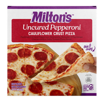 Milton's Craft Bakers Uncured Pepperoni Cauliflower Crust Pizza - 10 Oz - Image 1