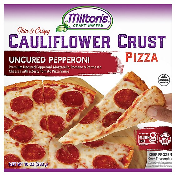 Milton's Craft Bakers Uncured Pepperoni Cauliflower Crust Pizza - 10 Oz