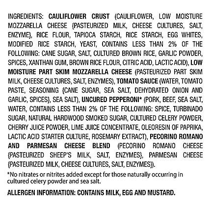 Milton's Craft Bakers Uncured Pepperoni Cauliflower Crust Pizza - 10 Oz - Image 5