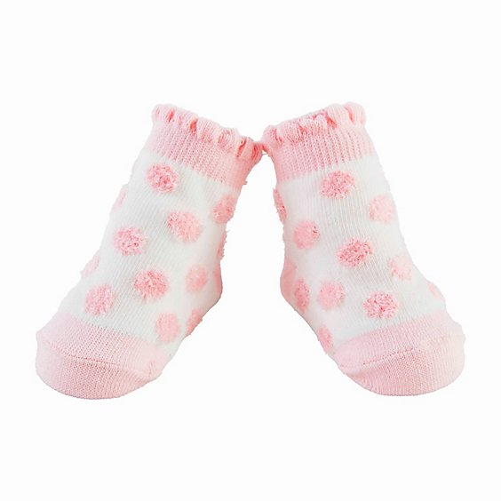 Mud Pie Pink Chenille Dot Socks - EA