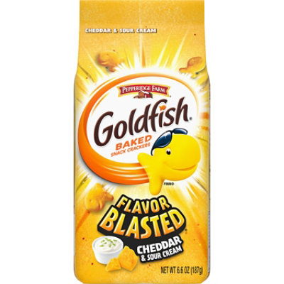 Pepperidge Farm Goldfish Flavor Blasted Cheddar and Sour Cream Crackers - 6.6 Oz - Image 1