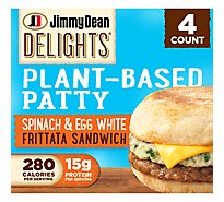 Jimmy Dean Spinach & Egg White Plant Based Patty & Frittata Sandwich - 20.8 OZ