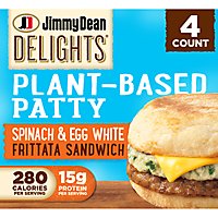 Jimmy Dean Spinach & Egg White Plant Based Patty & Frittata Sandwich - 20.8 OZ - Image 1
