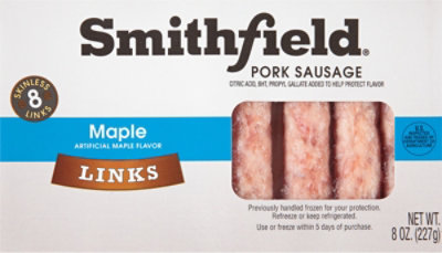 Smithfield Maple Breakfast Sausage Links 8 Count - 8 Oz - Image 2