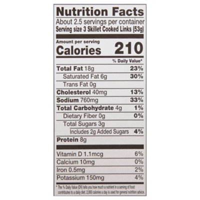 Smithfield Maple Breakfast Sausage Links 8 Count - 8 Oz - Image 4