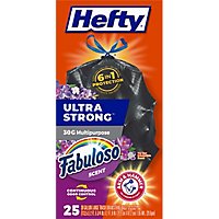 Hefty Ultra Strong Kitchen Drawstring Trash Bags Multipurpose 30 Gallon Fabuloso Scent - 25 Count - Image 4