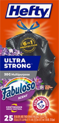 Hefty Ultra Strong Kitchen Drawstring Trash Bags Multipurpose 30 Gallon Fabuloso Scent - 25 Count - Image 4