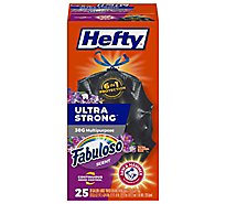Hefty Ultra Strong Kitchen Drawstring Trash Bags Multipurpose 30 Gallon Fabuloso Scent - 25 Count