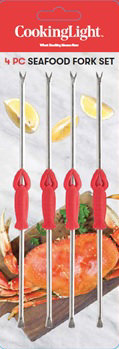 Cooking Light 4pc Seafood Fork Set Red - EA - Image 1