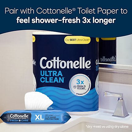 Cottonelle XL Flushable Wet Wipes Flip Top Packs - 45 Count - Image 5