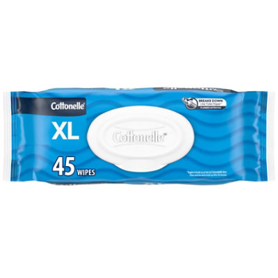 Cottonelle XL Flushable Wet Wipes with 45 Wipes Per Pack 1 Pack