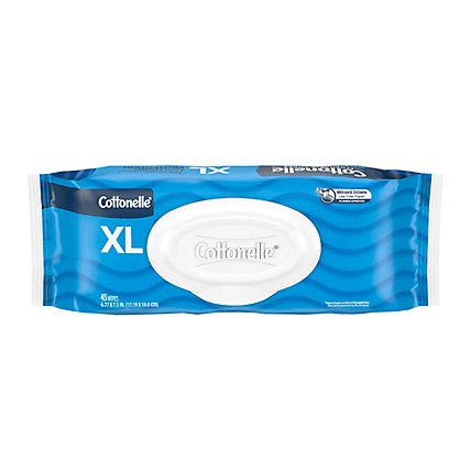 Cottonelle XL Flushable Wet Wipes Flip Top Packs - 45 Count - Image 7