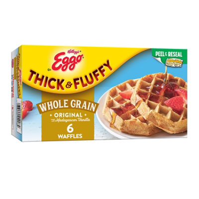 Eggo Thick and Fluffy Frozen Waffles Original Resealable 6 Count - 11.6 Oz - Image 1