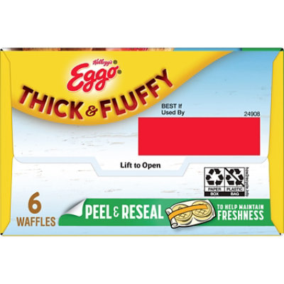 Eggo Thick and Fluffy Frozen Waffles Original Resealable 6 Count - 11.6 Oz - Image 7