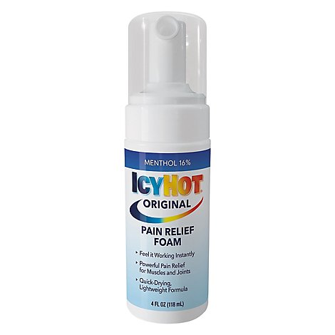 Icy Hot Medicated Menthol Foam Spray - 4 FZ