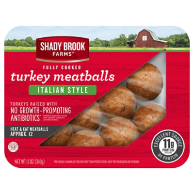 Shady Brook Farms Fully Cooked Turkey Meatballs Italian Style Fresh - 12 Oz - Image 3