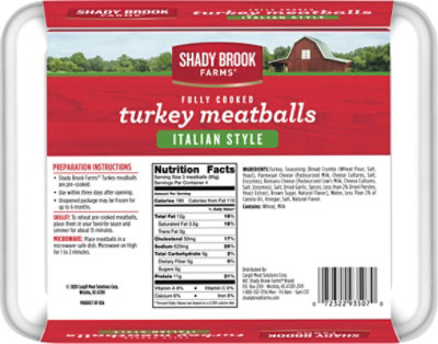 Shady Brook Farms Fully Cooked Turkey Meatballs Italian Style Fresh - 12 Oz - Image 6