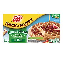 Eggo Thick and Fluffy Frozen Waffles Breakfast Apple Cinnamon 6 Count - 11.6 Oz