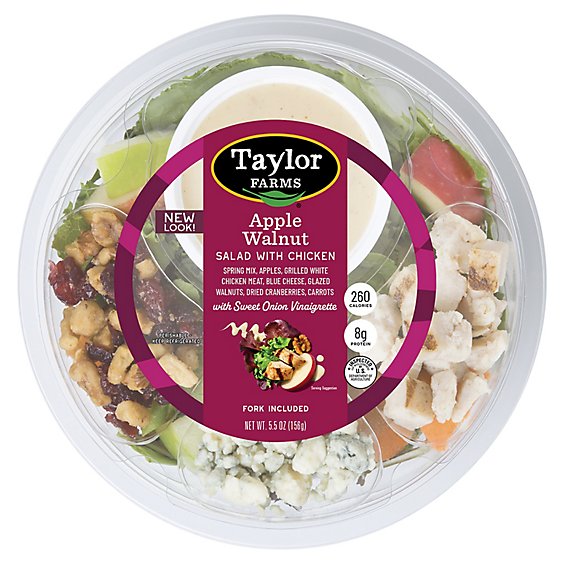 Taylor Farms Apple Walnut and Chicken Salad Bowl - 5.5 Oz